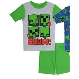 Minecraft Big Boys Shorts, T-shirt and Pajama, 2 Piece Set - Assorted Size 8